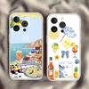 Seaside Scenery Wine Lemon Phone Case For IPhone 17 16 15 14 Plus 13 12 11 Pro Max Phone Back Cover Transparent Shockproof Cover