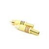Gold plated RCA Phono Male Plug Solder Audio Video Cable Adapter Welding  Connector Great for Audio Speakers Metal Spring