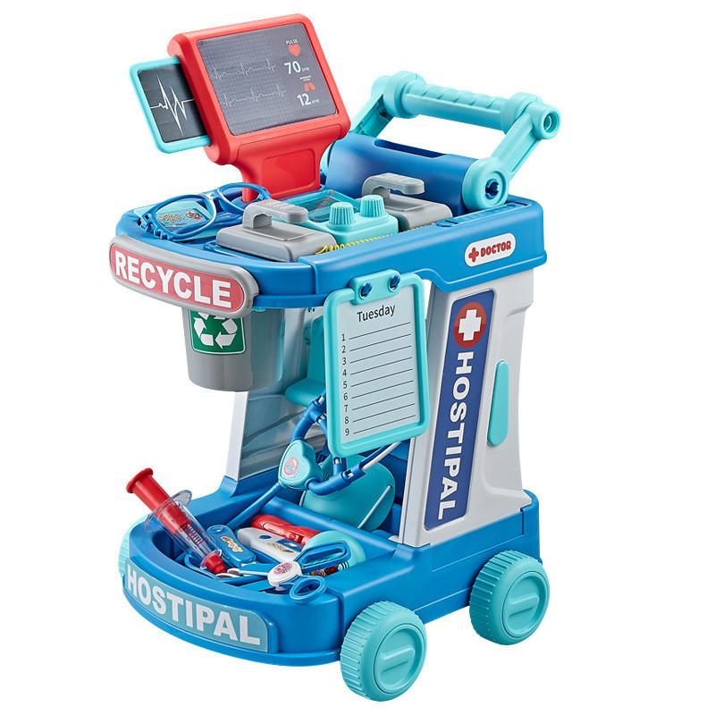 Conjunto de Brinquedo Doutor Infantil Com Caixa de Armazenamento e Estetoscópio Para Presente de Crianças