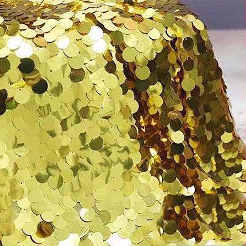 18mm Shiny Sparkle Sequined Embroidery Lace Laser Mermaid Big Hanging Sequined Mesh Material Shooting Background Costume Fabric