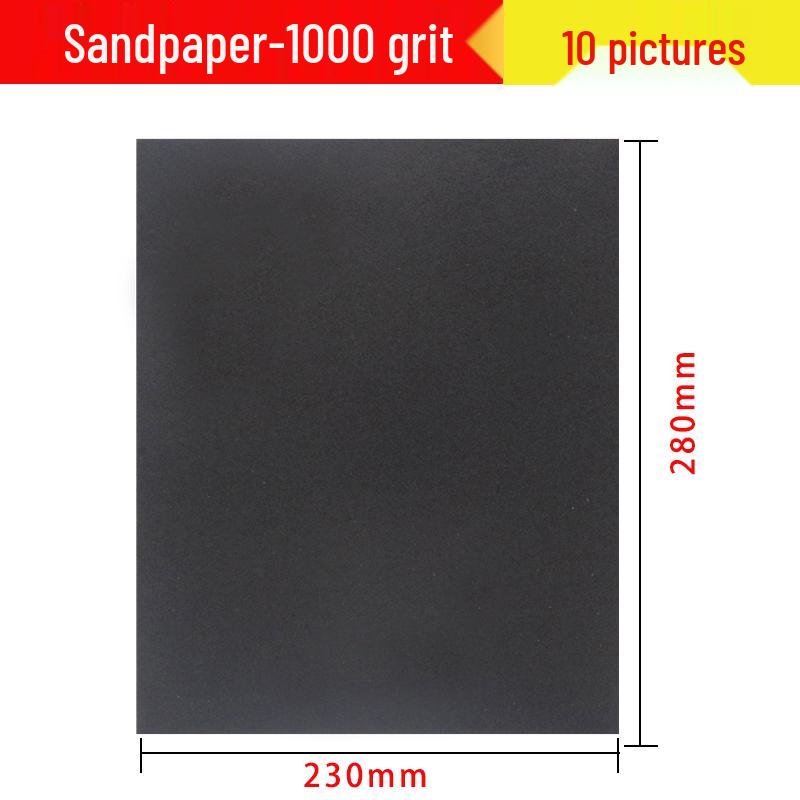 נייר שיוף רטוב עדין במיוחד להברקה וליטוש ירקן, עץ, קירות ורכב, דרגות 240-2000