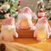 Pink Christmas Tree Pendant Creative Christmas Doll Glowing Faceless Santa Claus  Holiday