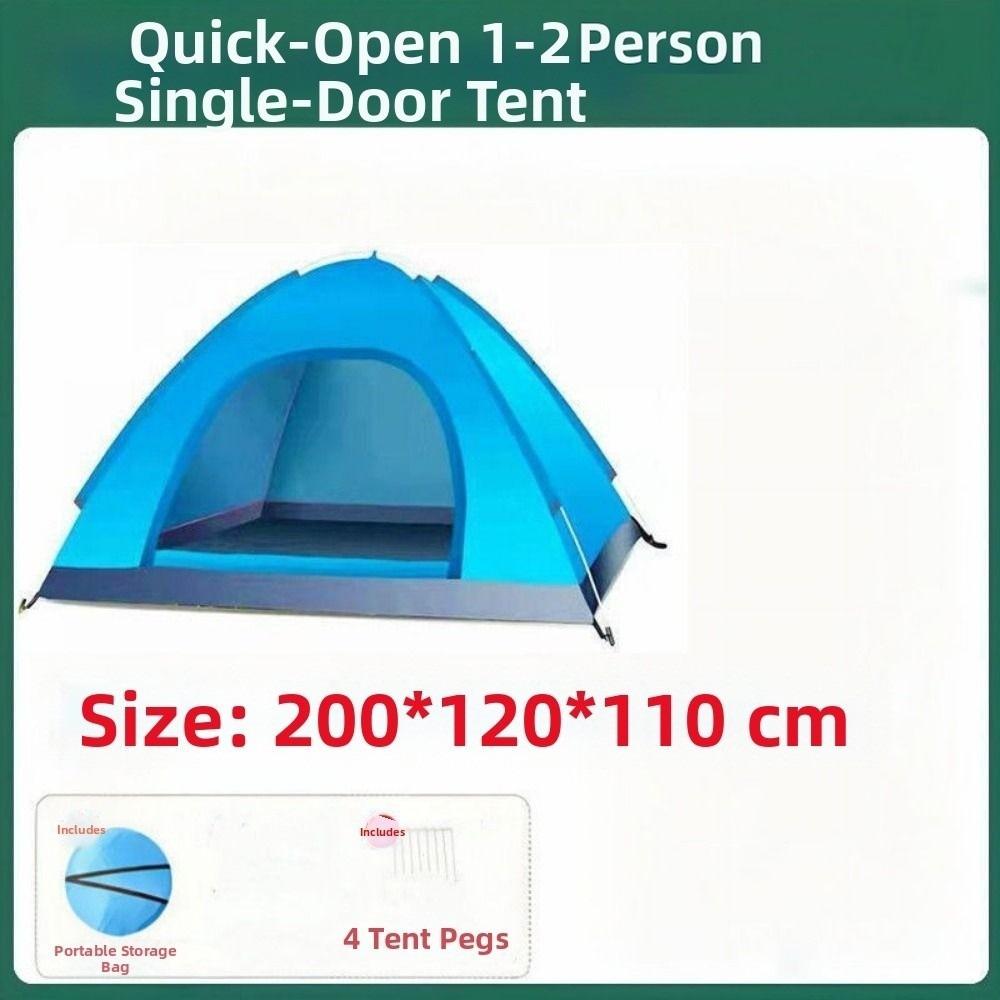 1-4 Person Camping Automatic Tent Lightweight Thick Oxford Cloth Pop Up Tent Waterproof Outdoor Sun Resistant Camping Tent