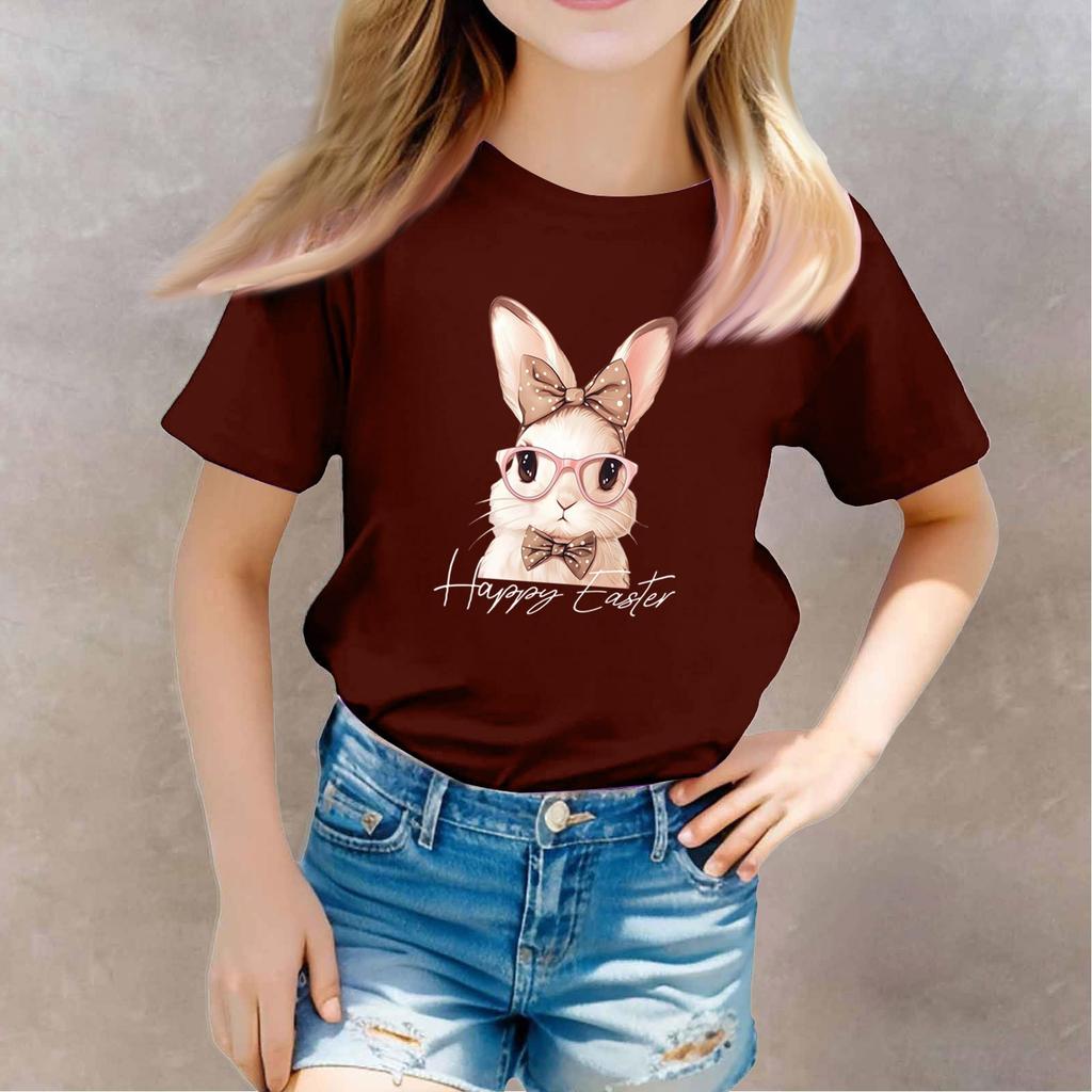 Toddler Girl Boy T-Shirts Kids Top Boys And Girls Printed Short Sleeved T-shirt