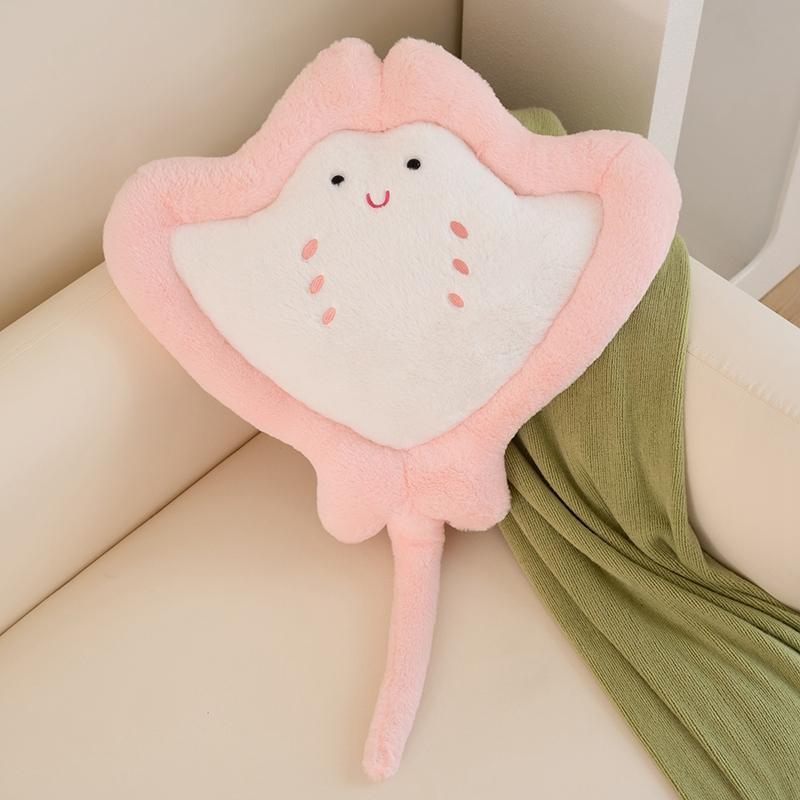 Kawaii Manta Ray Plush Toys Japanese Ray Doll Throw Pillow Soft Stuffed Fish Toy Sofa Cushion Sleeping Pillows Gift