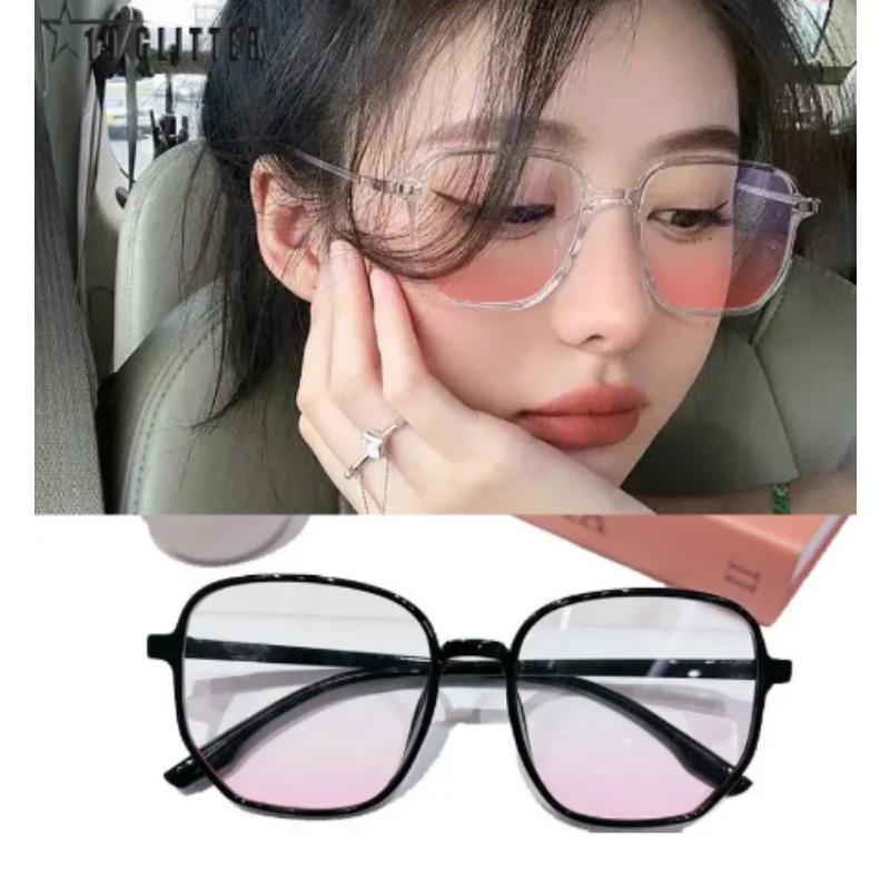 Rosa Verlauf Myopiebrille Neue Damen Trendige Blaulichtfilterbrille Minus Dioptrie Kurzsichtige Brille für Damen