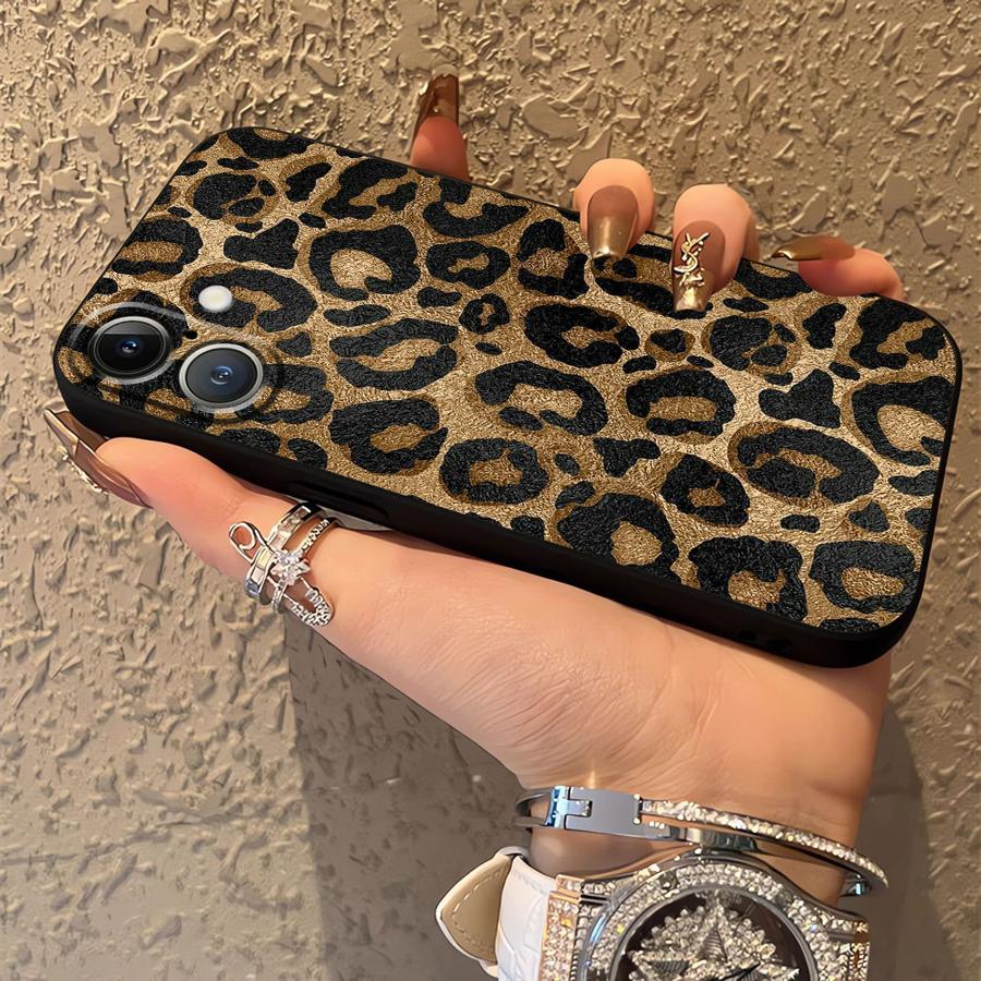 Fashion Leopard Pattern Case for Apple iPhone 17 Pro Max 16 12 15 Pro 7 8 14 13 Air XR XS MAX 11 Funda Phone Cover
