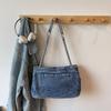 Vintage Denim Shoulder Bag Women's Large Capacity Chain Crossbody Bag