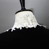 White Black Neckline Fake Collar Embroidery Lace Fabric False Collars Diy Applique Collar Blouse Collar Stand Detachable Collar