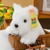 Party Style West Highland Dog Dog Doll Cute Puppy Plush Toy Sleeping Doll Throw Pillow Children's Gift Doll
