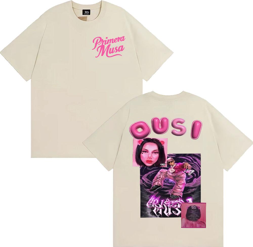 

2025 Summer Omar Courtz Primera Musa Album Cover T-shirt for Men Women Harajuku Street Wear Cotton Oversized Breathable T-shirt S