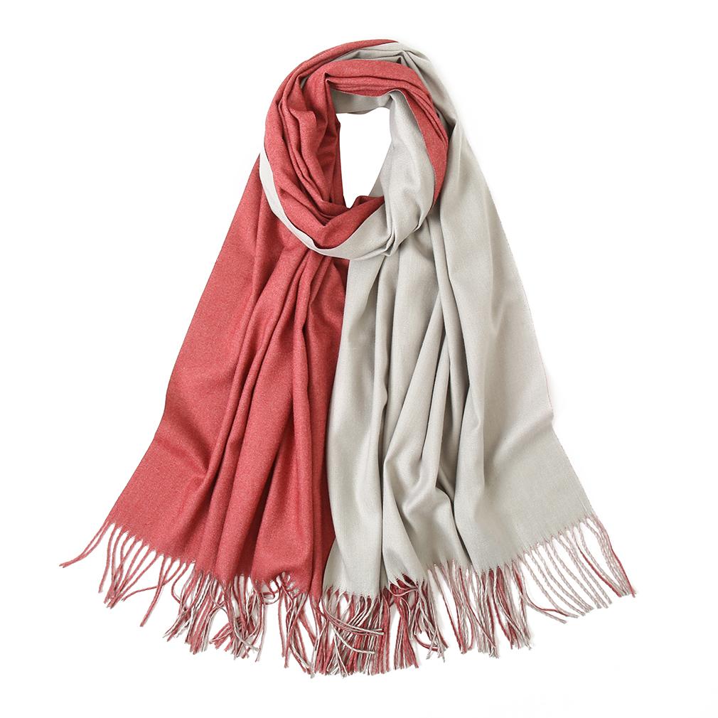 New Solid Color Pashmina Scarf Tasels Shawl For Woman Autumn Winter Scrves Lady Fashion Wraps Cashmere Wool Muffler Bandelet