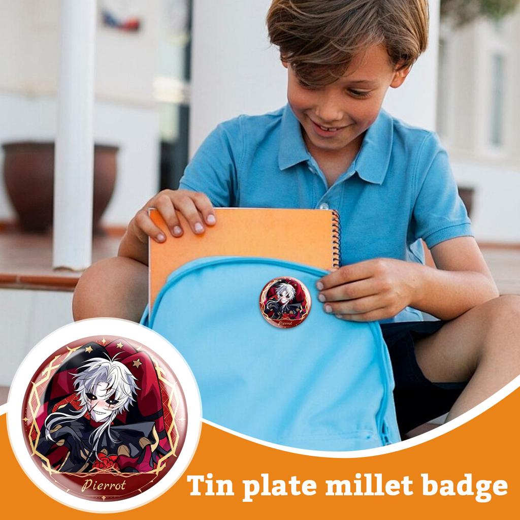 Anime Style Metal Badge Pin Featuring Original Character Design with High-Quality PET Coating Durable and Lightweight for Collectors and Accessories