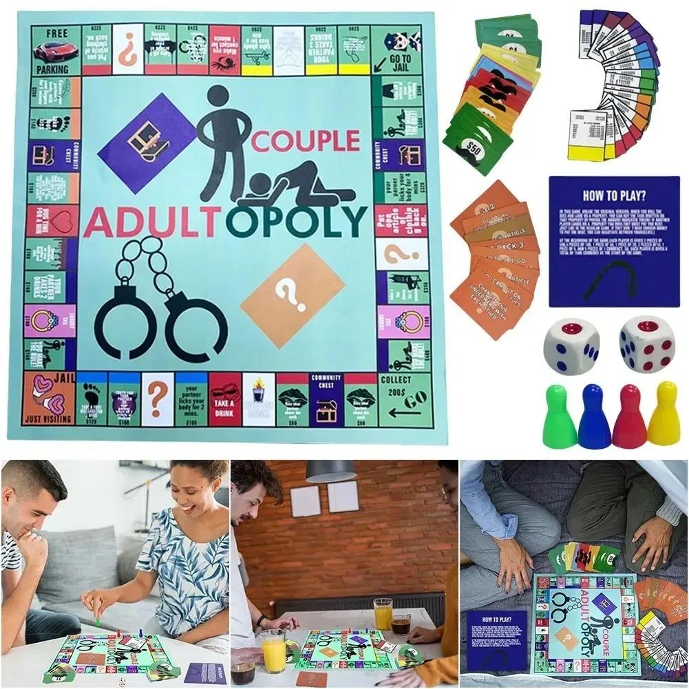 Adultopoly Board Game Couple Date Night Fun Interactive Valentines Gifts for Husband Wife Relationship Card Game Toy