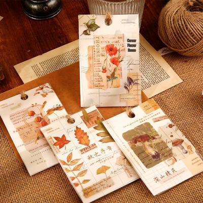 Mu Ran Retro Pflanzen Dekorative Sticker Packung: Wild Collection, 4 Styles