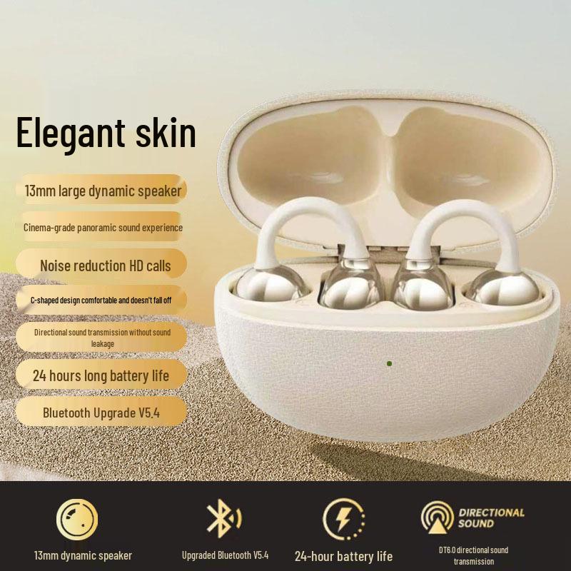 2025 M91 Earclip TWS Bone Conduction Bluetooth Headphones: 3D Stereo, True Wireless for Running & Gaming.