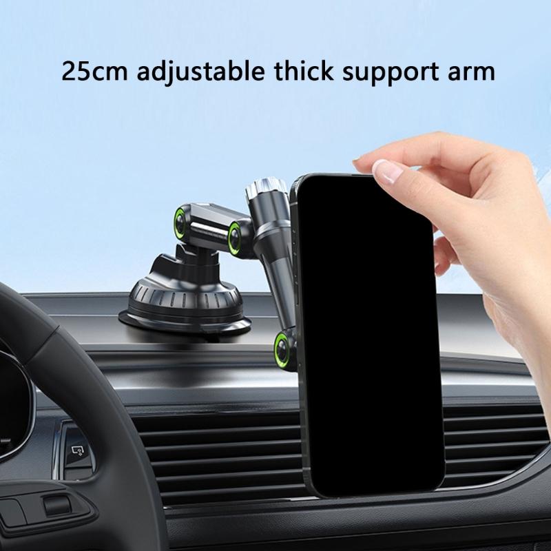 Electric Vacuum Magnetic Suction Phone Bracket with Strong Suction Cup for Navigation Driver Passenger Easy Installation