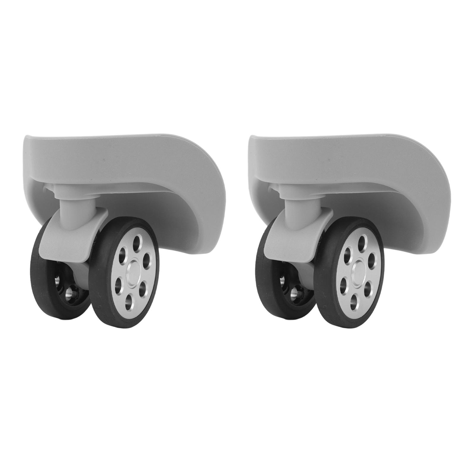 

2Pcs Luggage Wheels 360 Degree Rotating Quiet Antiwear ABS Rubber Suitcase Caster with Screws for