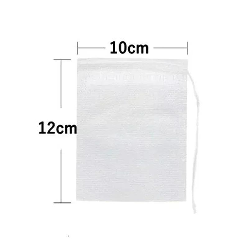 100-500PCS Disposable Tea Bags Filter Paper Non-woven Sealing Teabags with Drawstring Kitchen Teaware Coffee Loose Tea Spice Bag