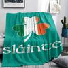 St.Patrick's Day Green clover Print Flannel Blanket,High quality Comfortable for All Seasons,Home Decor,Warmth and Comfort,Perfect for Christmas Gifts