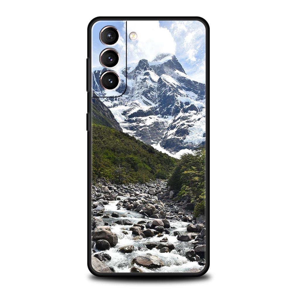 Pouzdro na telefon s motivem lesa, pláže a východu slunce, hor a přírody pro Samsung Galaxy S23 S22 S21 S20 FE Ultra 5G S10 S10E S9 S8 Plus 10 20 Cover