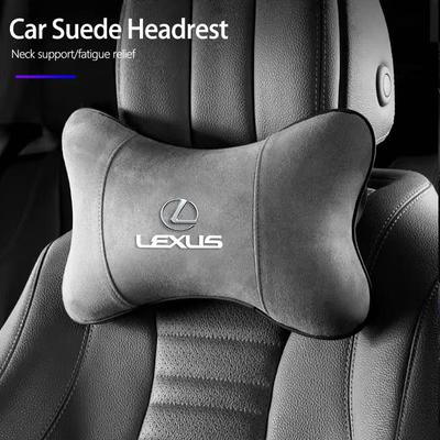 Suede Car Seat Headrest Neck Pillow Head Cushioning For RX300 IS200 IS250 ES350 Ct200h UX250h NX300h RX350 ES300h RX400h