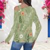 Plus Size Female Long Sleeve Shirt With Chest Hollow Decoration