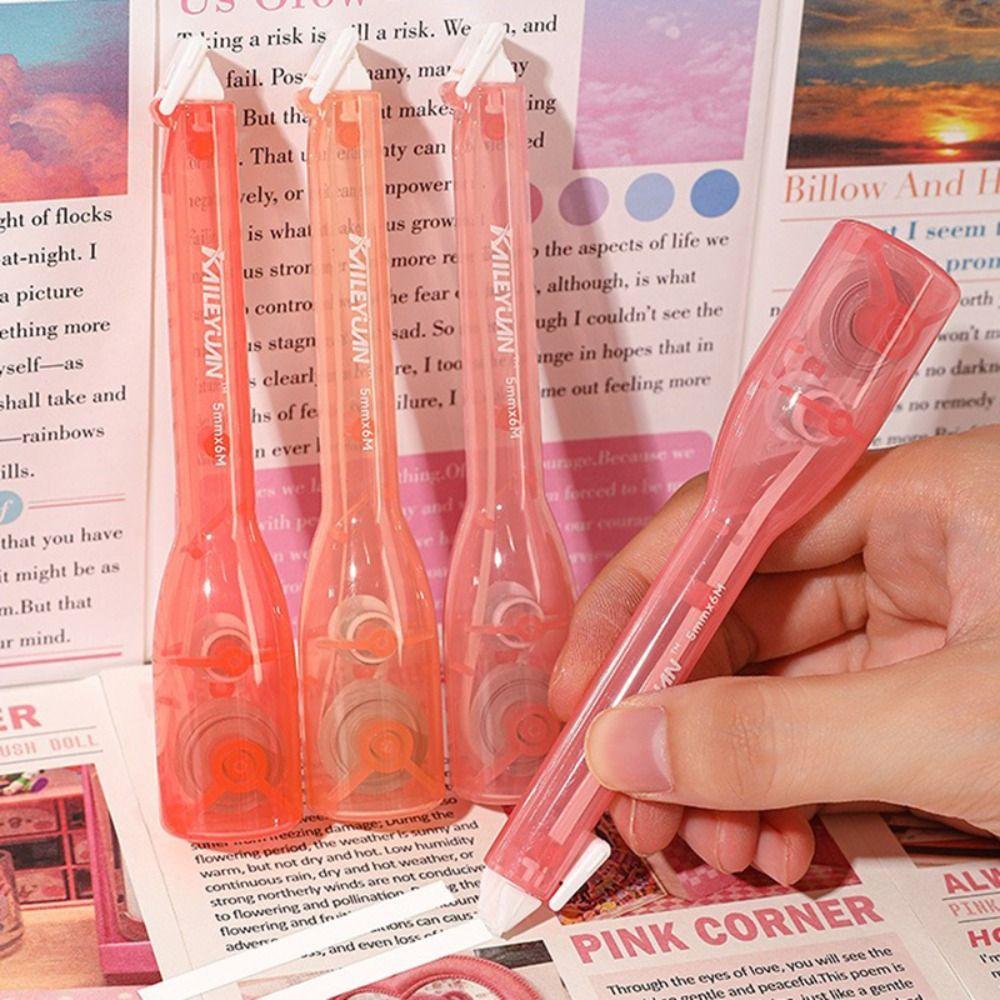 4PCS/Set Pen Shape Correction Tape Fresh Color Correction Stationery Correction Band  School Office