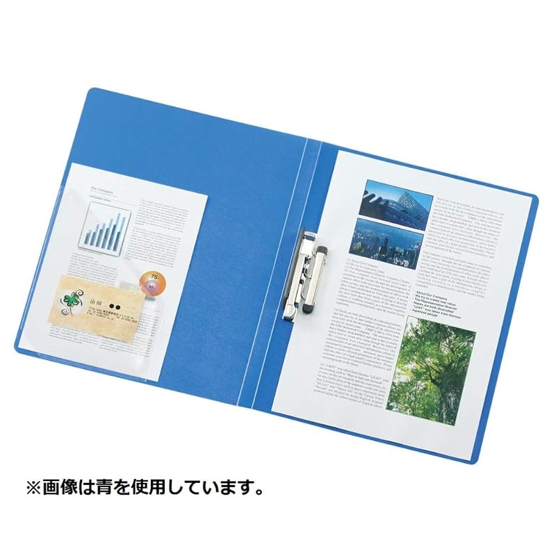 LIHIT LAB Binder, Punchless File, A4, Blue, F347-8