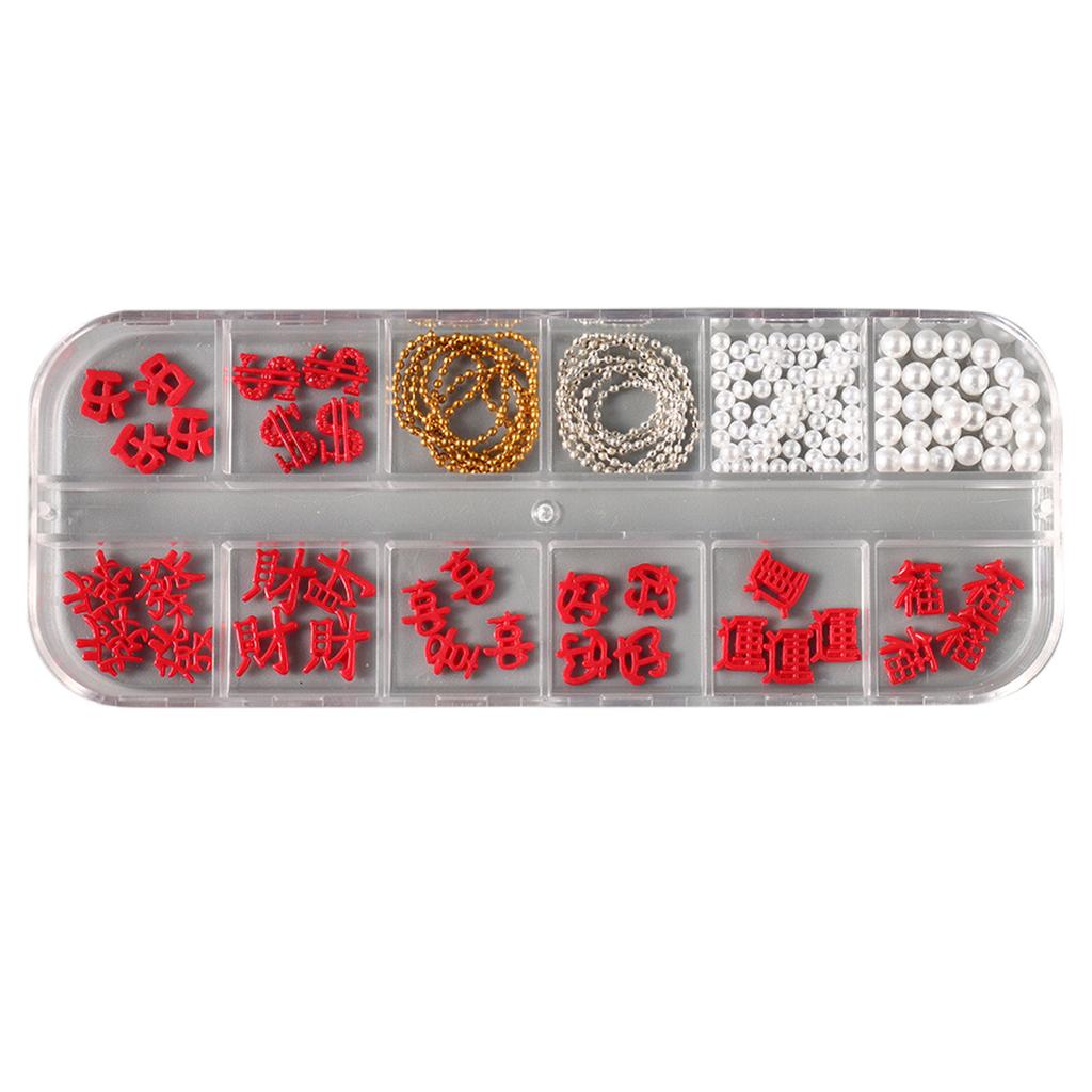 Nail Art Three-Dimensional Jewelry, Make A Fortune In The New Year, Good Luck, Lucky Character Pearl Nail Jewelry