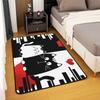 Couple Cat Area Rug,Cartoon Kitty Pet Animals Non Slip Carpet for Kids Girls Adults,Valentine's Day Gift Decor Rug Living Room