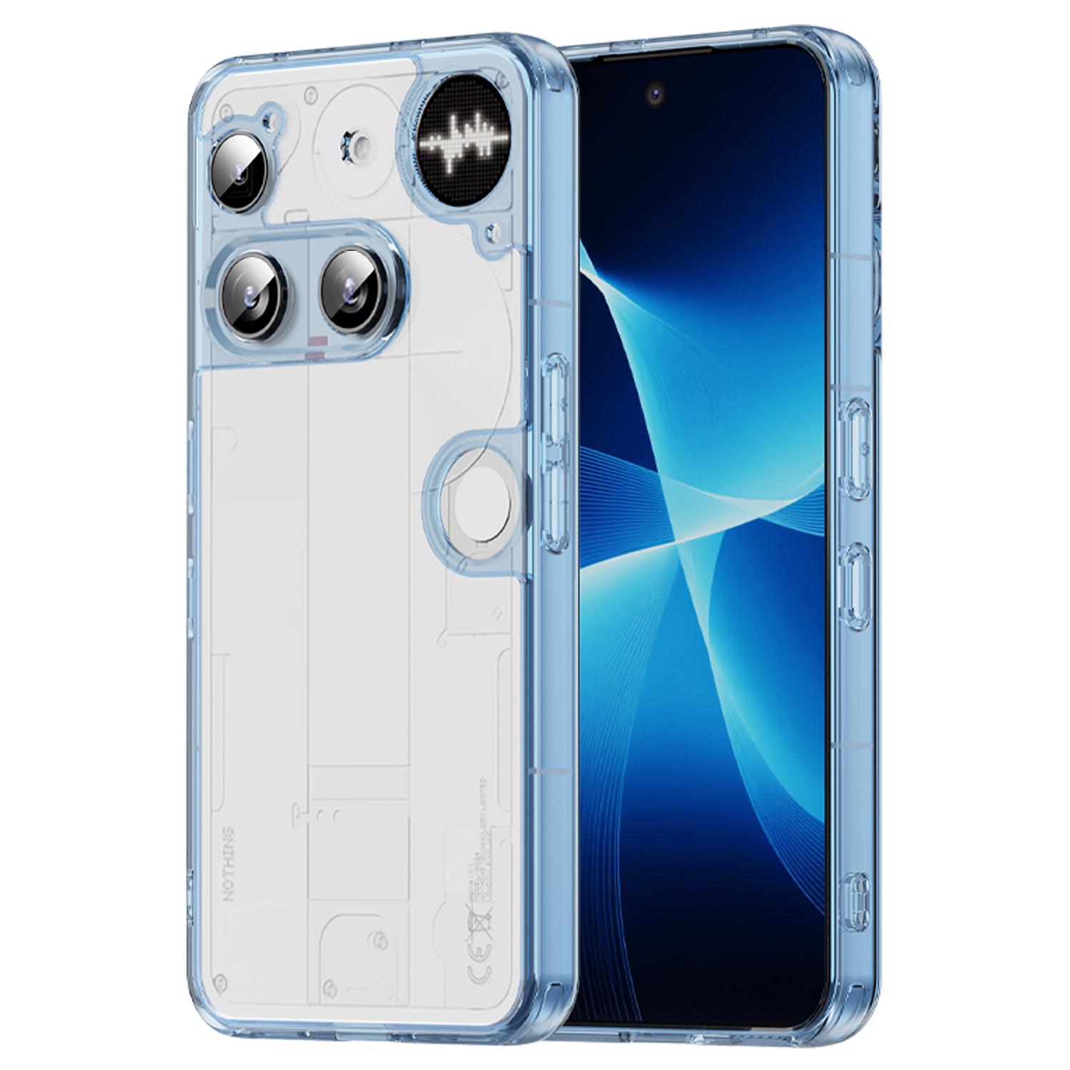 

For Nothing Phone (3) 5G Case TPU+Acrylic Phone Back Cover Anti Yellowing Blue