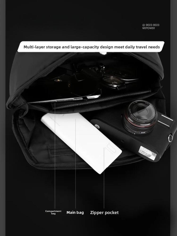 Portable Men's Designer Bag Waterproof Chest Bag Multi-functional Travel Shoulder Bag Outdoor Sports Waist Pack Sling