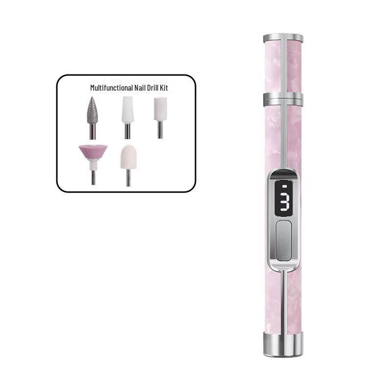 Portable Rechargeable Nail Grinder & Manicure Set for Polishing, Dead Skin Removal, and Nail Repair