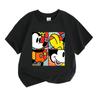 Kids Boys Girls Crew Neck Short Sleeve 100% Cotton T-shirt, Cute Cartoon Mouse Pop Art Print Casual Soft Breathable Summer Basic Tee for Children Dail