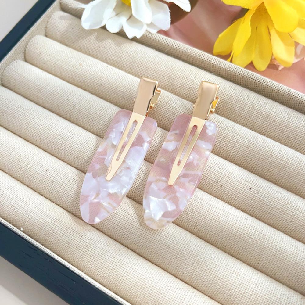 2pcs/set No Bend Hair Clips for Women Girls Acrylic Hair Styling No Crease Curl Small Pin Bang Seamless Barrettes Accessories