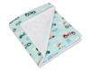 Large Baby Wrap for Stroller Carrier Seat, Double-sided - Mint/white Bunnies
