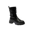 Retro Round Head Versatile Martin Boots Women's 2025 Autumn and Winter Explosion Thick-soled Thick Heel Maillard Medium Boots Short Boots