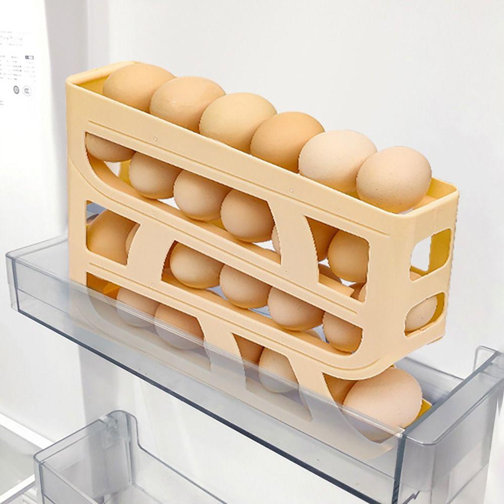 Slide-type Automatic Scrolling Egg Rack 4 Tier Egg Dispenser  Kitchen Dedicated