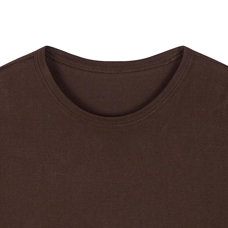 LESS 2025 Summer Round Neck Short Sleeve T-Shirt