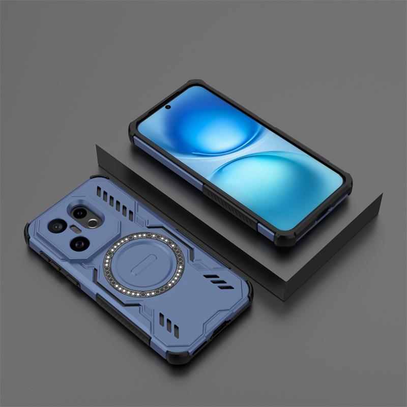 Shockproof Armor Case For Vivo X200 FE Magnetic Adsorption Wireless Charge Cover For Vivo X200 FE Case For Vivo X200 FE Case