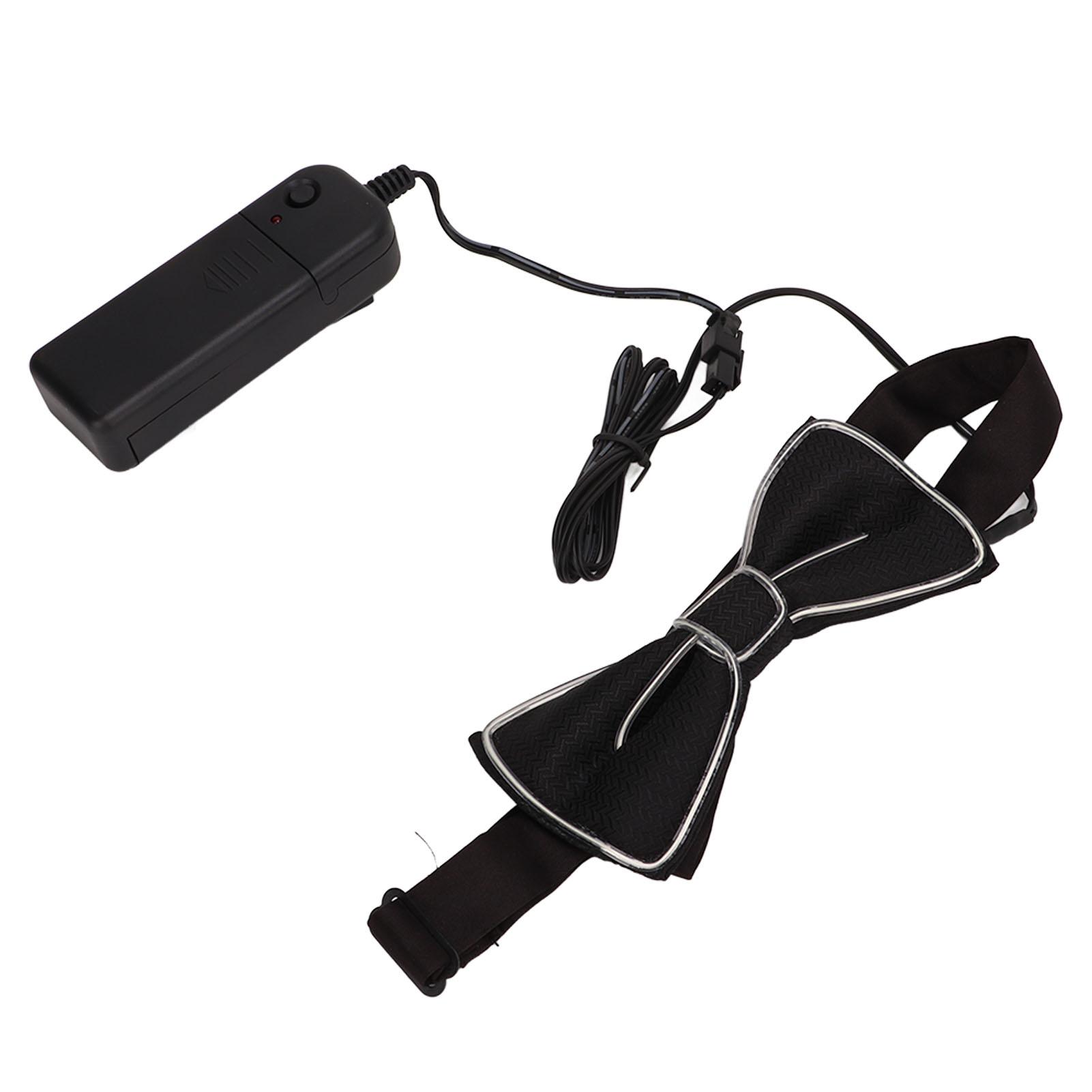 

Светодиодный галстук-бабочка из полиэстера, пластика, медной проволоки, регулируемый светящийся галстук для вечеринки, танцевального фестиваля, клуба