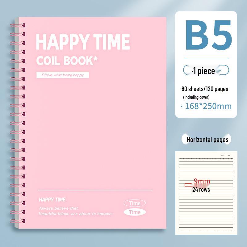 Colorful B5 Coil Notebook: A5 High-Value Journal for Study, Record, and Diary - Perfect for Students.