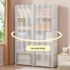 Thickened Multifunctional Storage Rack: Bookcase, Wardrobe, and Toy Organizer with Dustproof, Detachable Design.