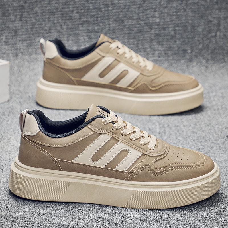 Spring new men's board shoes fashion trend casual shoes low top breathable student sports shoes men's thick soles increase