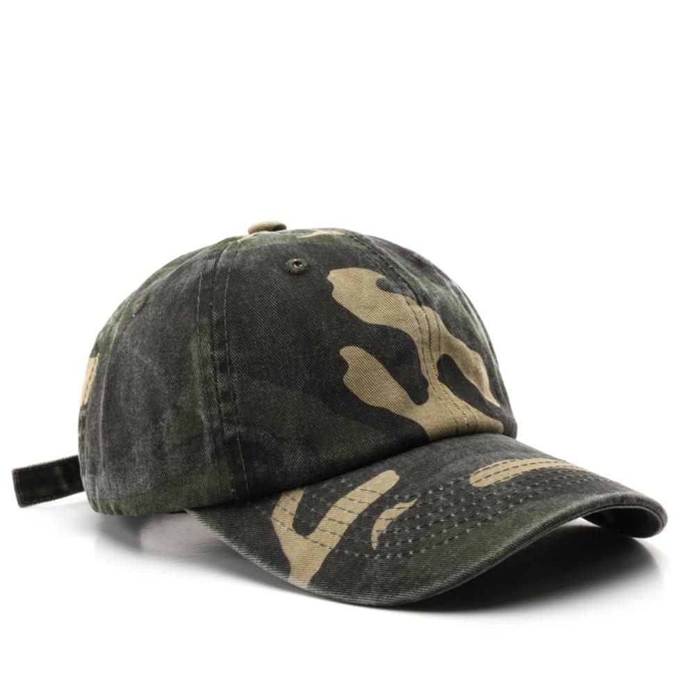 Camouflage Dad Hat Washed Cotton Sun Hat Vintage UV Protection Hat  For Men Women