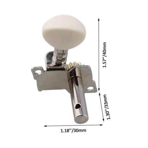 MoyinMusic BQLZR 2R2L Tuning Pegs Machine Heads for Ukulele 4-String Guitar with Ivory Buttons