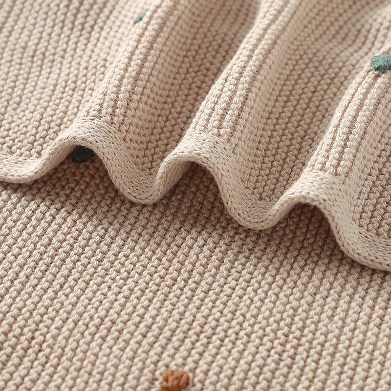 Knitted Baby Blankets Newborn Bedding Infant Kids Cotton Muslin Swaddle Wrap Baby Items Stroller Blankets Nap Cover