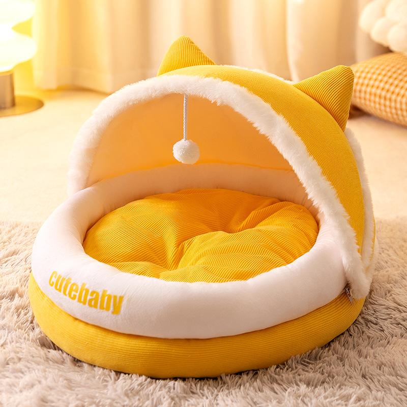 Dog Kennel for Autumn and Winter Warm Cat Cradle Cat Kennel for Small and Medium-sized Dogs To Sleep In Winter Open Dog Bed Pet Cat Bed