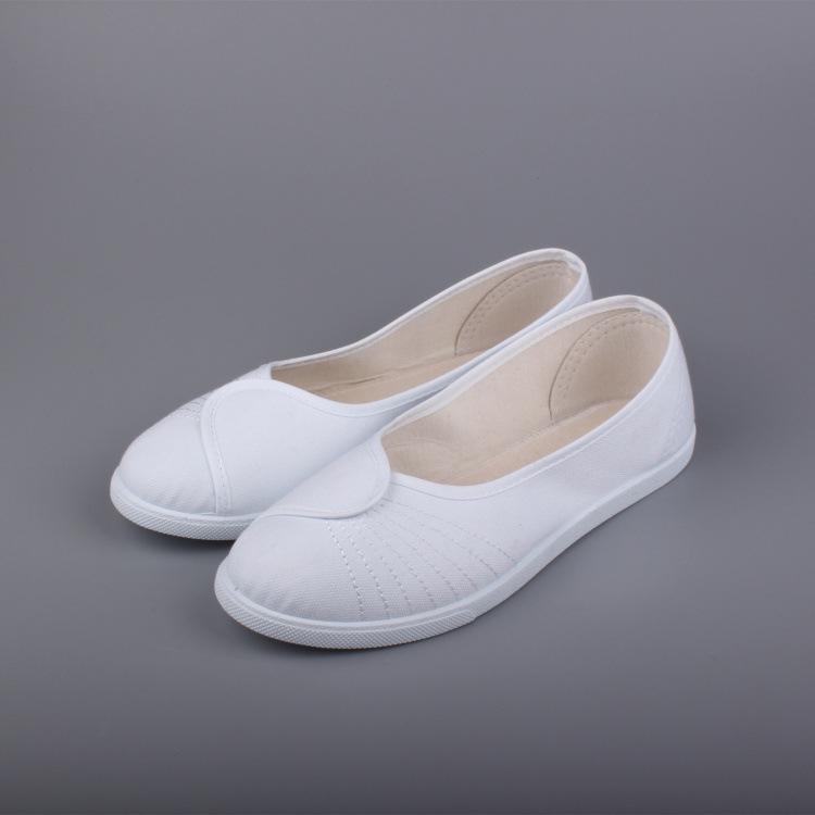 Women's Wedge Heel Nursing Shoes - Old Beijing Cloth Beautician Work Shoes with Inner Heightening and Tendon Sole